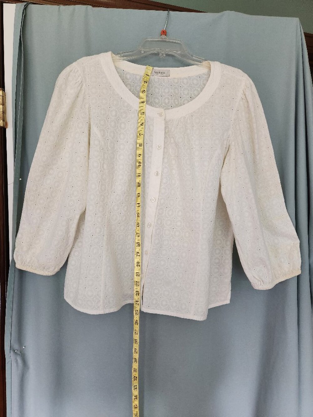 Van Huesen white cotton blouse L